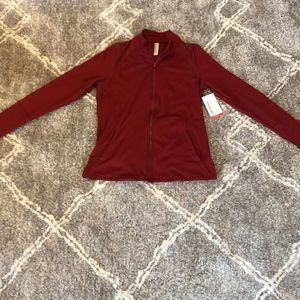 Red workout jacket
